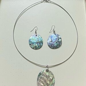 Elegant Silver and Blue Jewelry Set